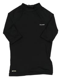 Čierne UV tričko s nápisom