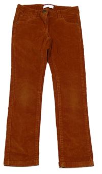 Rezavé slim manšestráky LA REdoute