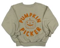 Béžová mikina s nápismi a tekvicou George