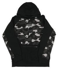 Černo-army mikina s kapucňou Matalan