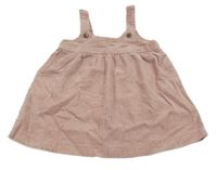 Světlerůžové manšestrové šaty Kiabi