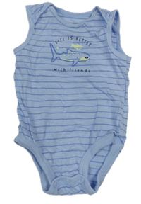 Svetlomodré pruhované body Carter's