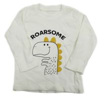 Biele tričko s dinosaurom FMN Baby