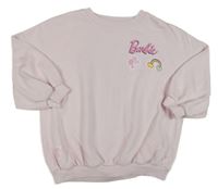 Svetloružová mikina s Barbie