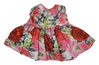 Růžové květované šaty Baker