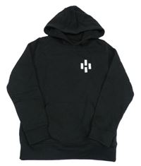 Čierna mikina s kapucňou a potlačou