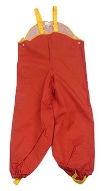 Červené nepromokavé laclové kalhoty