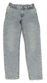 Světlemodré teplákové skinny rifle 