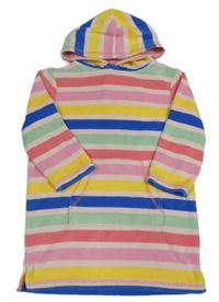 Farebný pruhovaný froté župan a kapucňou John Lewis