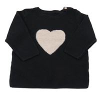 Čierny sveter so srdcem George