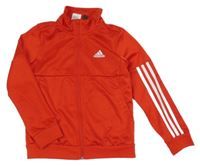 Červená sportovní propínací mikina Adidas
