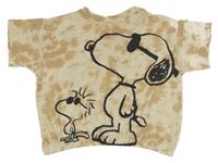 Béžové batikované tričko se Snoopym H&M