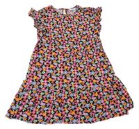 Čierno-farebné kvetované šaty Primark