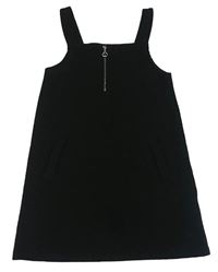 Čierne vzorované šaty zipsom Primark