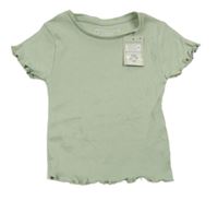 Nové - Svetlozelené rebrované tričko zn. Primark