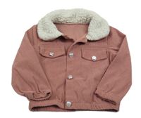 Staroružová menšestrová bunda s golierom Shein