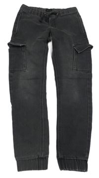 Šedé teplákové cargo cuff rifle Alive