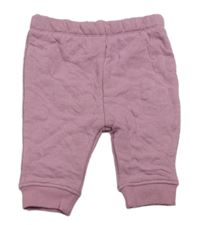 Růžové prošívané tepláky Tu