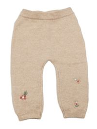 Svetlooranžové pletené nohavice s kvietkami George