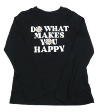 Černé triko s nápisem F&F