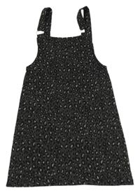 Šedo-černé vzorované laclové šaty George 