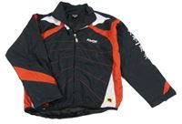 Čierno-červeno-biela šušťáková jarná bunda Kwon