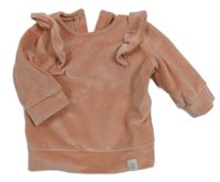 Oranžová plyšová mikina s volánky Silver Cross