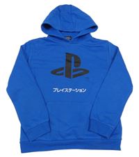 Kobaltově modrá mikina PlayStatiton s kapucí