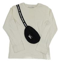 Biele tričko s našitou ledvinkou Next