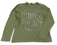 Khaki triko s nápisem S. Oliver