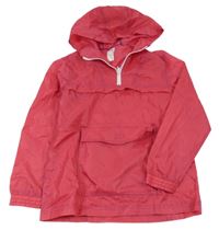 Ružová šušťáková vetrovka s kapucňou F&F