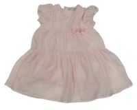 Světlerůžové šaty s kytičkami Ergee 