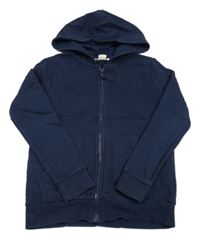 Tmavomodrá prepínaci mikina s kapucňou H&M