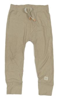 Béžové rebrované tepláky George