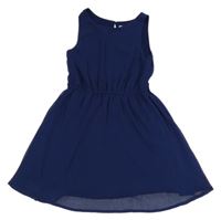 Tmavomodré šifónové šaty C&A