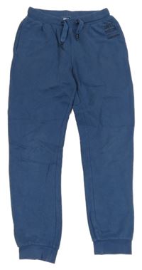 Tmavomodré tepláky s nápisy Yigga