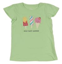 Pistáciové tričko so zmrzlinami Topolino
