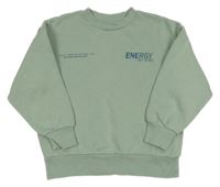 Zelenošedá oversize mikina s nápisom Matalan
