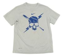 Biele športové tričko s lebkou Nike