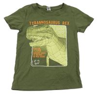 Khaki tričko s dinosaurom Dopodopo