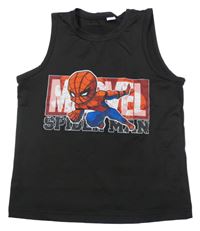 Čierne športové tielko so Spider-manem