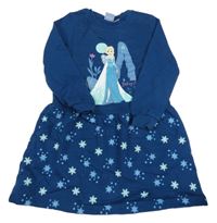 Petrolejové teplákové šaty s Elsou Disney
