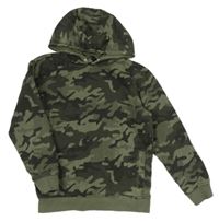 Khaki-černá army mikina s kapucí George
