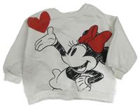 Biela oversize mikina s Minnie Disney