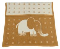 Hnědá flaušová deka se sloníkem 