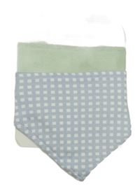 Nové - 2x - Šátek/slinták - Modro/bílý kostkovaný, olivový PRIMARK