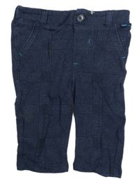 Tmavomodré kockované vzorované chino nohavice TED BAKER