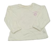 Smotanové tričko s květem a nápismi St. Bernard