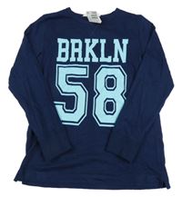 Nové - tmavomodré mikinotriko s číslom a nápisom H&M