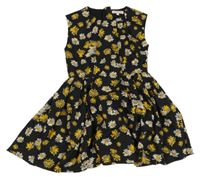 Čierne kvetované šaty C&A